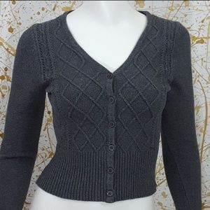 Hilliard & Hanson long sleeve cropped cardigan sm